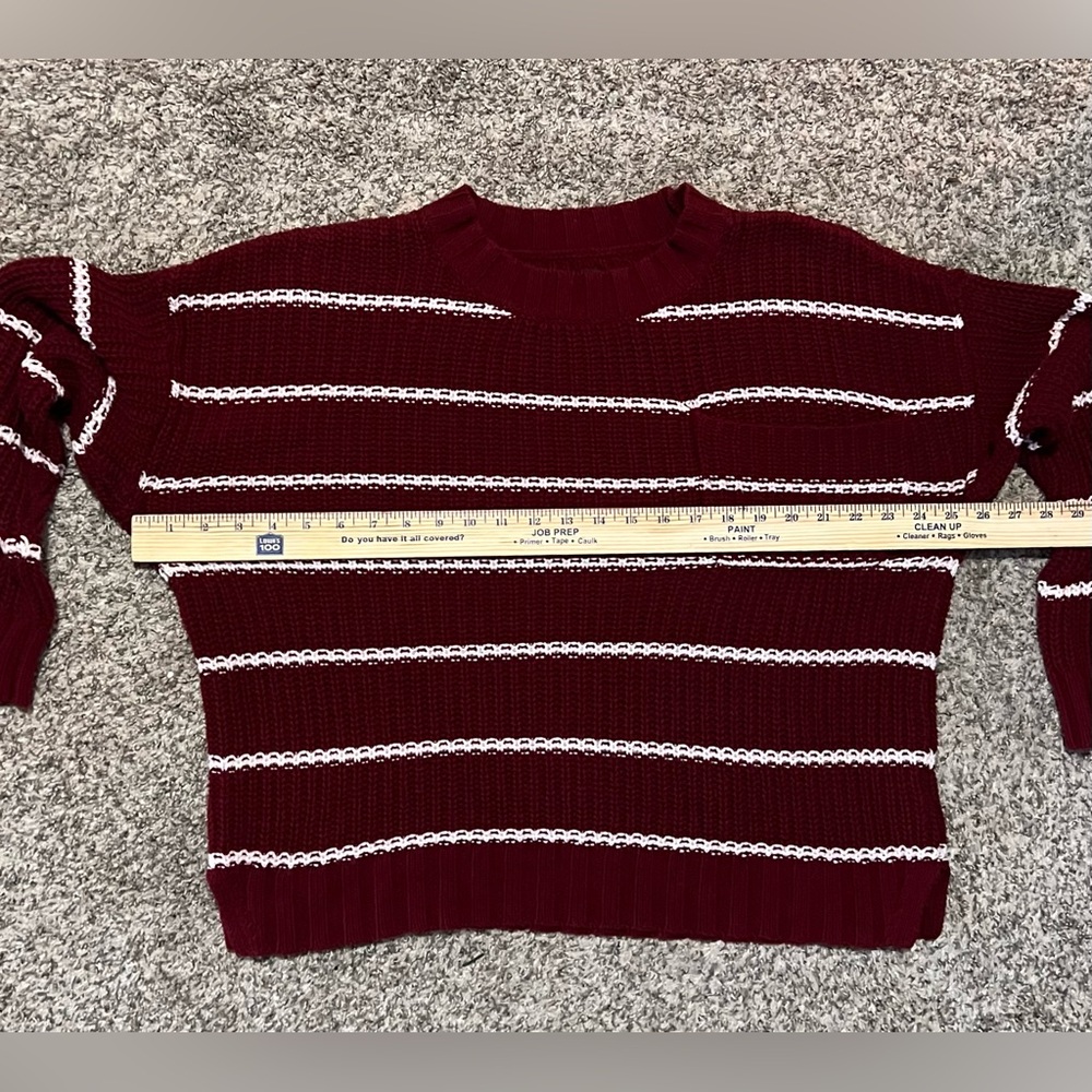 American Eagle Outfitters Chunky Knit Striped Crewneck Sweater! Size Medium. - Picture 10 of 11